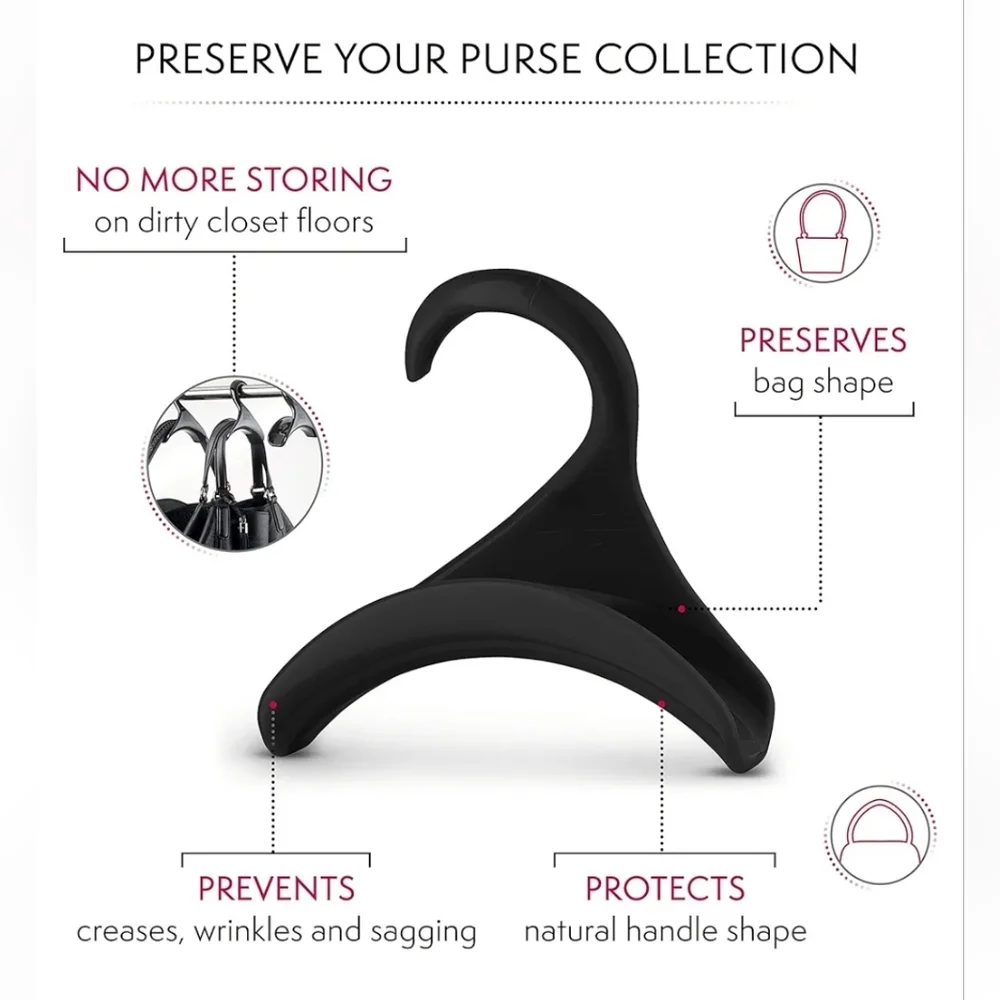 3pk Black Purse/Bag Hangers BNIB